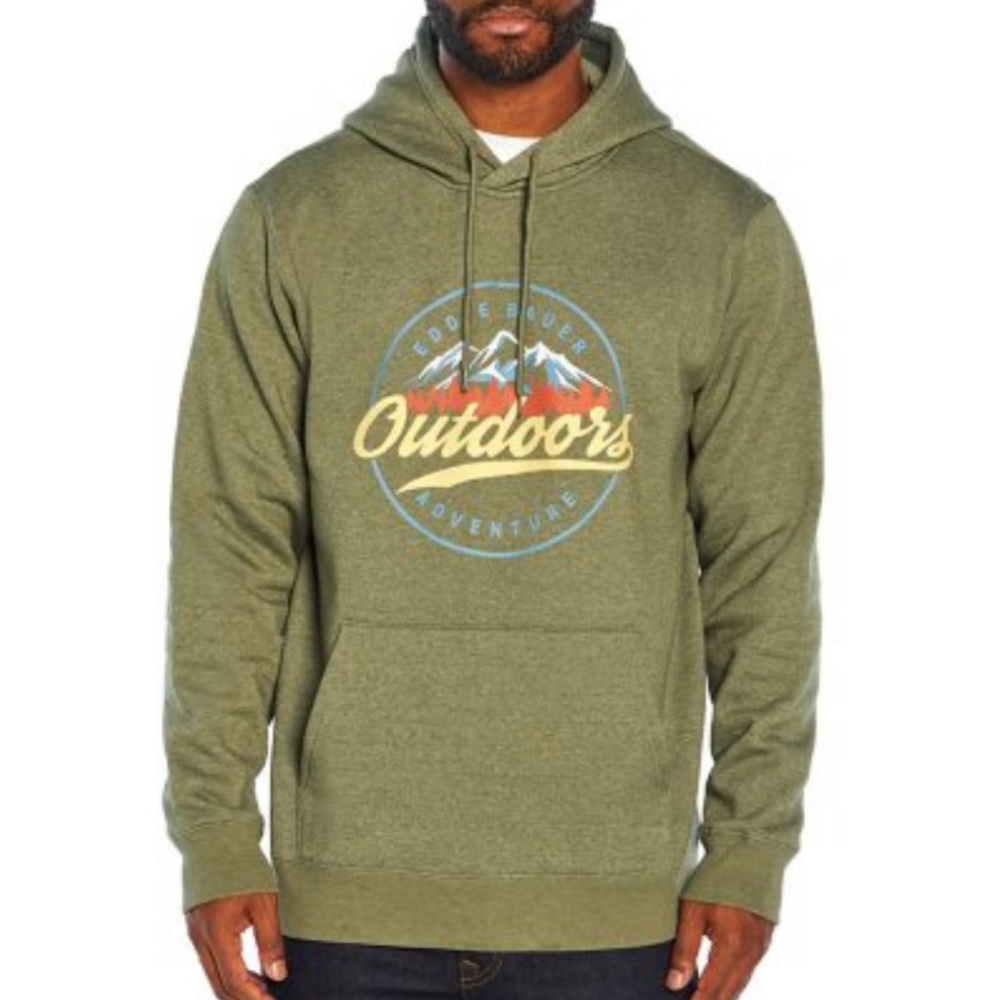 Eddie Bauer Men’s Graphic Pullover Outdoor Hoodie
